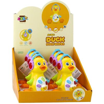 Lean Toys Interaktive Musikente für Kleinkinder, bewegt sich, leuchtet, gelb Lean Toys Interaktive Musikente für Kleinkinder, bewegt sich, leuchtet, gelb