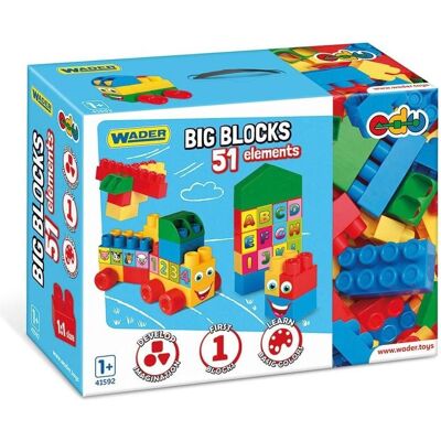 Wader Big BlocksSpielbausteine 51 Elemente Wader Big BlocksSpielbausteine 51 Elemente
