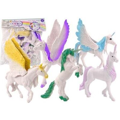 Lean Toys Set Einhorn-Pegasus-Figuren mit weissen Flügeln, 6-tlg Lean Toys Set Einhorn-Pegasus-Figuren mit weissen Flügeln, 6-tlg