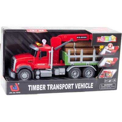 Lean Toys Lean Holzkran Lkw Lichter Klingt Rot 1:14 Lean Toys Lean Holzkran Lkw Lichter Klingt Rot 1:14