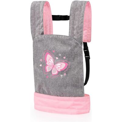 Bayer Doll Carrier - Grey & Pink (62233AA) Bayer Doll Carrier - Grey & Pink (62233AA)