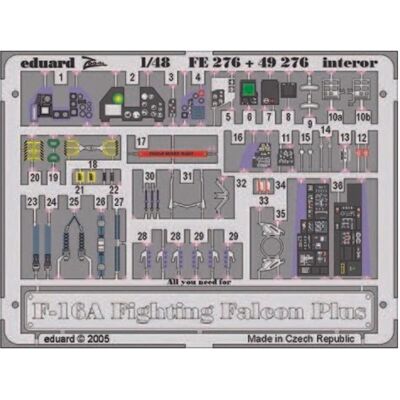 Eduard F-16A Plus Fighting Falcon interior Eduard F-16A Plus Fighting Falcon interior