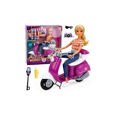 Lean Toys Anlily Doll – Reisende auf einem Roller Lean Toys Anlily Doll – Reisende auf einem Roller