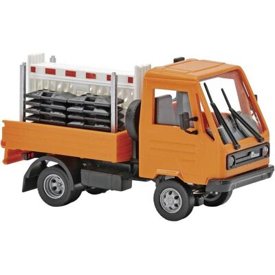 Busch 42254 H0 LKW Modell Multicar M26 mit Schrankenzauntransportgestell, Orang Busch 42254 H0 LKW Modell Multicar M26 mit Schrankenzauntransportgestell, Orang