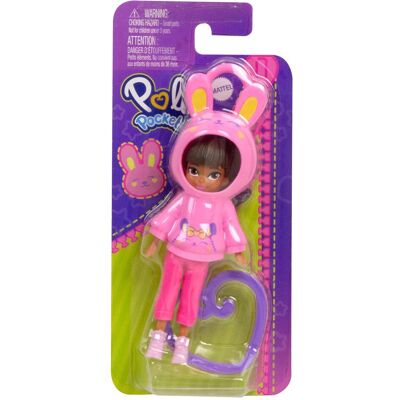 Mattel Polly Pocket Κούκλα Μινιατούρα - με Φουτεράκι Κουνελάκι για 4+ ετών HRD63 Mattel Polly Pocket Κούκλα Μινιατούρα - με Φουτεράκι Κουνελάκι για 4+ ετών HRD63