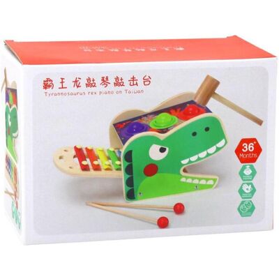 Lean Toys Lean Dinozaur Wbijak Cymba?ki 2w1 Drewniany Czerwony Lean Toys Lean Dinozaur Wbijak Cymba?ki 2w1 Drewniany Czerwony