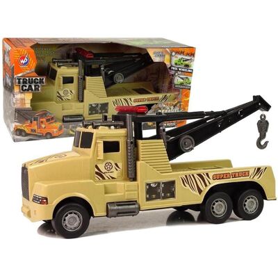Leantoys LKW Abschlepp 1:10 Braun - Spielzeugtruck Leantoys LKW Abschlepp 1:10 Braun - Spielzeugtruck