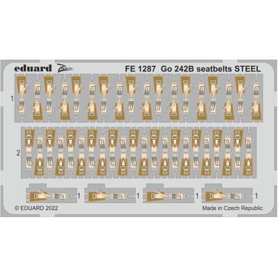 Eduard Go 242B seatbelts STEEL 1/48 Eduard Go 242B seatbelts STEEL 1/48