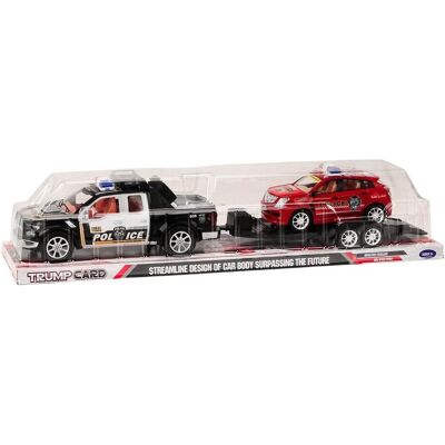 Lean Toys Polizei-Geländewagen mit Abschleppwagen Lean Toys Polizei-Geländewagen mit Abschleppwagen