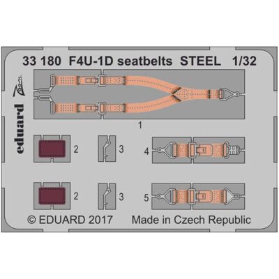 Eduard F4U-1D seatbelts STEEL for Tamiya Eduard F4U-1D seatbelts STEEL for Tamiya