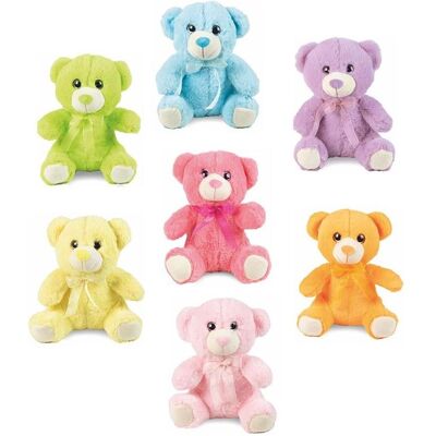 Decar Colored Sitting Teddy Bears H25cm 7 Asst. - Padding made of 100% recycled material (25 cm) Decar Colored Sitting Teddy Bears H25cm 7 Asst. - Padding made of 100% recycled material (25 cm)