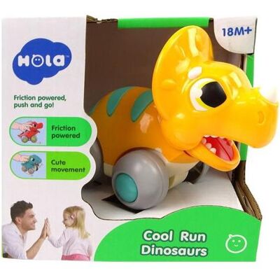 Lean Toys Dinosaurier auf Rädern Triceratops gelb Lean Toys Dinosaurier auf Rädern Triceratops gelb