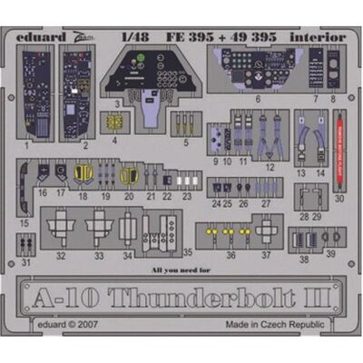 Eduard A-10 Thunderbolt II Innenausstattung - Maßstab 1:48 Eduard A-10 Thunderbolt II Innenausstattung - Maßstab 1:48