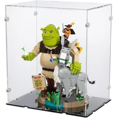 iDisplayit Acryl-Display für LEGO 72423 Shrek, Esel und Der Gestiefelte Kater (Mit schwarzem Boden) iDisplayit Acryl-Display für LEGO 72423 Shrek, Esel und Der Gestiefelte Kater (Mit schwarzem Boden)