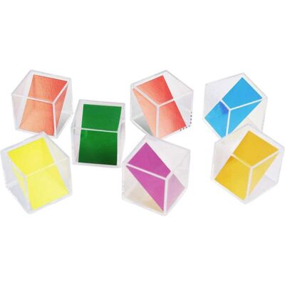 Lobbes Transparente Farbwürfel - 5 cm - 18 Stück Lobbes Transparente Farbwürfel - 5 cm - 18 Stück