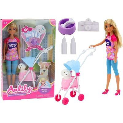 Lean Toys Anlily-Puppe mit Hund Lean Toys Anlily-Puppe mit Hund
