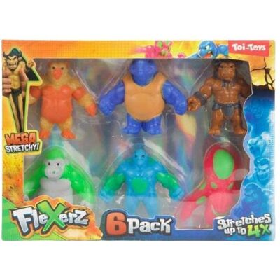 Toi-Toys Anti Stress Figur Flexerz 6cm - 6Stk. Toi-Toys Anti Stress Figur Flexerz 6cm - 6Stk.
