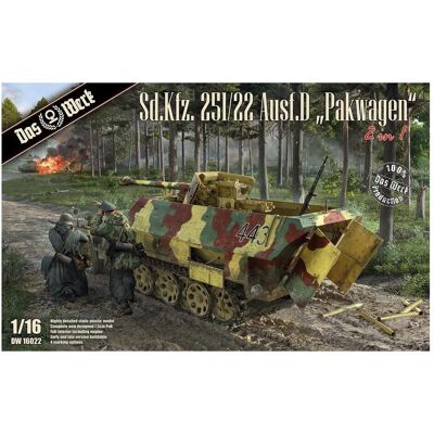 Das Werk 1:16 16022 Sd.Kfz. 251/22 Pakwagen - Militair Voertuig Plastic Modelbouwpakket Das Werk 1:16 16022 Sd.Kfz. 251/22 Pakwagen - Militair Voertuig Plastic Modelbouwpakket