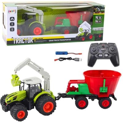 Lean Toys Ferngesteuerter RC-Traktor mit Sämaschine Lean Toys Ferngesteuerter RC-Traktor mit Sämaschine