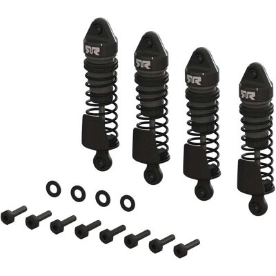 Arrma Aluminum Shock Set, 58mm Length, 2000cSt Oil (4), Gunmetal: GROM Arrma Aluminum Shock Set, 58mm Length, 2000cSt Oil (4), Gunmetal: GROM