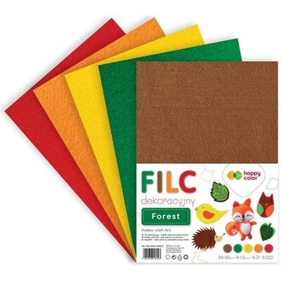 Teka Wald Dekofilz 5 Farben HAPPY COLOR (30 x 20 cm) Teka Wald Dekofilz 5 Farben HAPPY COLOR (30 x 20 cm)