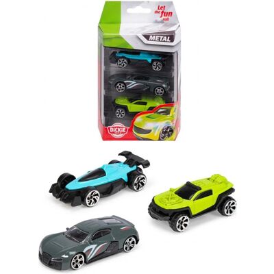Dickie Die cast vehicles 3 Pack - 4 sort. Dickie Die cast vehicles 3 Pack - 4 sort.