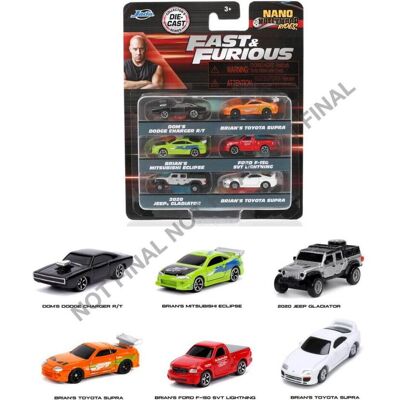 Jada Fast & Furious 6-Pack Nano Cars Jada Fast & Furious 6-Pack Nano Cars