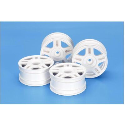 Tamiya White Split 5-Spoke Wheels (26mm Width/+2 Offset Tamiya White Split 5-Spoke Wheels (26mm Width/+2 Offset