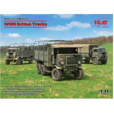 ICM WWII British Trucks(Model W.O.T.6,Model W.O.T.8,Leyland Retriever General Serv ICM WWII British Trucks(Model W.O.T.6,Model W.O.T.8,Leyland Retriever General Serv