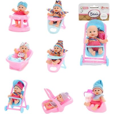 Toi-Toys Beau Mini Babypuppe sitzend, 12cm Toi-Toys Beau Mini Babypuppe sitzend, 12cm