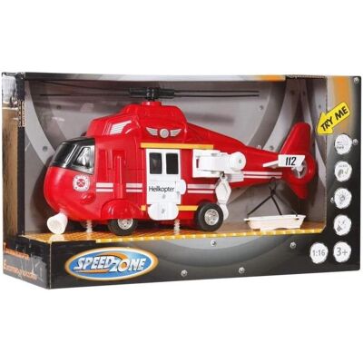 Speedzone Einsatz Hubschrauber Licht Sound, Friktion, 1:16 Speedzone Einsatz Hubschrauber Licht Sound, Friktion, 1:16