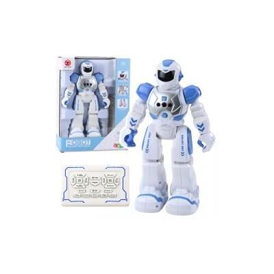 Lean Toys Ferngesteuerter Lernroboter RC mit Sprachfunktion, tanzenden Lichtern und Geräuschen (blau) Lean Toys Ferngesteuerter Lernroboter RC mit Sprachfunktion, tanzenden Lichtern und Geräuschen (blau)