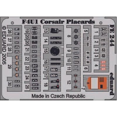 Eduard F4U-1 Corsair placards Eduard F4U-1 Corsair placards