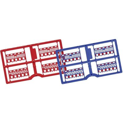 Busch 1109 H0 Schrankenzaun, blau/rot Bausatz Busch 1109 H0 Schrankenzaun, blau/rot Bausatz