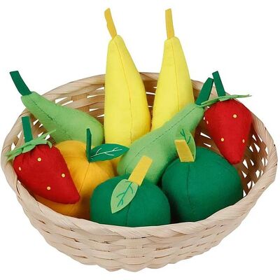 Goki, Kaufladen Zubehör, Obst im Obstkorb 10 Teile Goki, Kaufladen Zubehör, Obst im Obstkorb 10 Teile