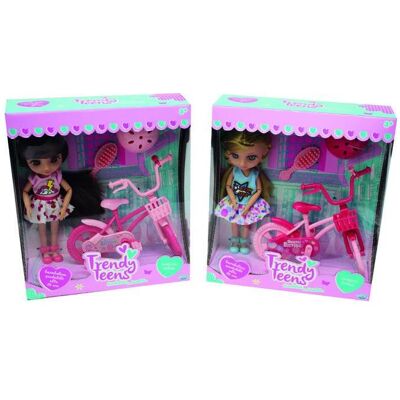 ODS 44651 Ods-Trendy Teens - Mini Bambola Fashion Con Bicicletta ODS 44651 Ods-Trendy Teens - Mini Bambola Fashion Con Bicicletta