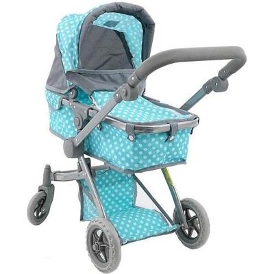 Adar Mintfarbener Puppenwagen mit weissen Punkten in einer Schachtel 534056 Adar Mintfarbener Puppenwagen mit weissen Punkten in einer Schachtel 534056