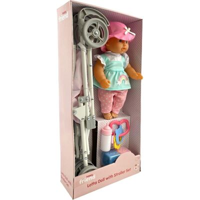happytoys HAPPY FRIEND - Lotta Doll 30cm with Stroller Set happytoys HAPPY FRIEND - Lotta Doll 30cm with Stroller Set