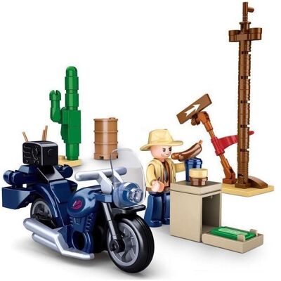 Sluban Roadtrip mit dem Motorrad (78 Teile), Spielset, Klemmbausteine, City, mit Spielfigur, Stadtleben, b Sluban Roadtrip mit dem Motorrad (78 Teile), Spielset, Klemmbausteine, City, mit Spielfigur, Stadtleben, b
