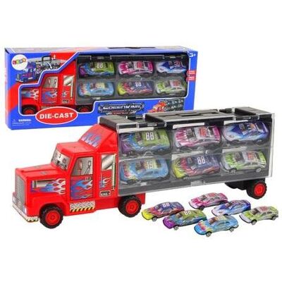Lean Toys Set Transportwagen und Rennwagen 12-tlg. Lean Toys Set Transportwagen und Rennwagen 12-tlg.