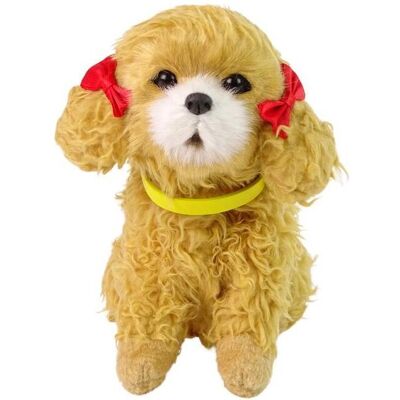 Lean Toys Interaktiver Plüschhund aus weichem Fellpudding (19 cm) Lean Toys Interaktiver Plüschhund aus weichem Fellpudding (19 cm)