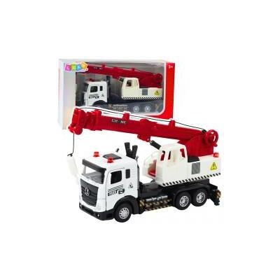 Lean Toys LKW mit Kran, Metallkabine, verstellbarem Ausleger, Licht- und Soundanlage Lean Toys LKW mit Kran, Metallkabine, verstellbarem Ausleger, Licht- und Soundanlage