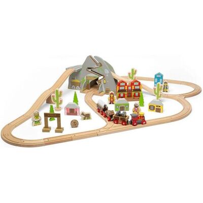 Bigjigs Cowboy Wild West Zug-Set Bigjigs Cowboy Wild West Zug-Set