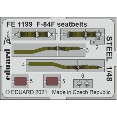 Eduard F-84F seatbelts STEEL 1/48 for KINETIC Eduard F-84F seatbelts STEEL 1/48 for KINETIC
