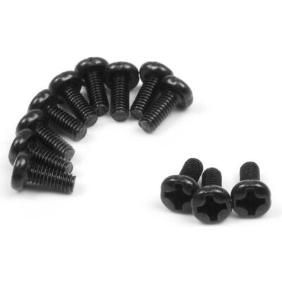 Blackzon Pan Head Screws 2.5x6mm (12pcs) Blackzon Pan Head Screws 2.5x6mm (12pcs)