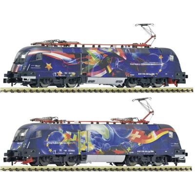 Fleischmann 7560070 N Elektrolokomotive 1116 212-2 „Fussball vereint Europa“, ÖBB (Spur N) Fleischmann 7560070 N Elektrolokomotive 1116 212-2 „Fussball vereint Europa“, ÖBB (Spur N)