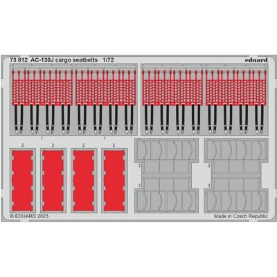 Eduard AC-130J cargo seatbelts 1/72 ZVEZDA Eduard AC-130J cargo seatbelts 1/72 ZVEZDA
