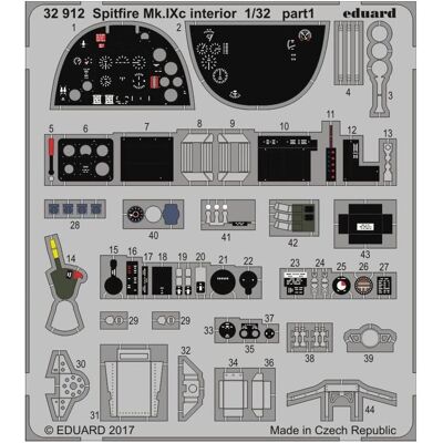 Eduard Spitfire Mk.IXc Innenausstattungsset - Modellbauzubehör Eduard Spitfire Mk.IXc Innenausstattungsset - Modellbauzubehör