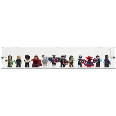 iDisplayit Acryl-Display für 12 LEGO-Minifigur (mit weissem Boden und Noppen) iDisplayit Acryl-Display für 12 LEGO-Minifigur (mit weissem Boden und Noppen)