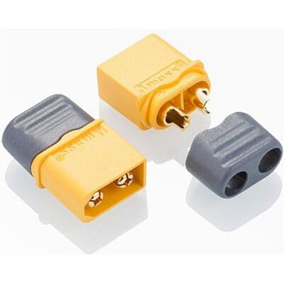 Jamara Hochstromstecker/Buchse XT60 vergoldet Grip mit Isolierkappe 1 Paar Jamara Hochstromstecker/Buchse XT60 vergoldet Grip mit Isolierkappe 1 Paar